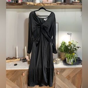 NWT The Drop Violeta Cutout Long Sleeve Black Dress